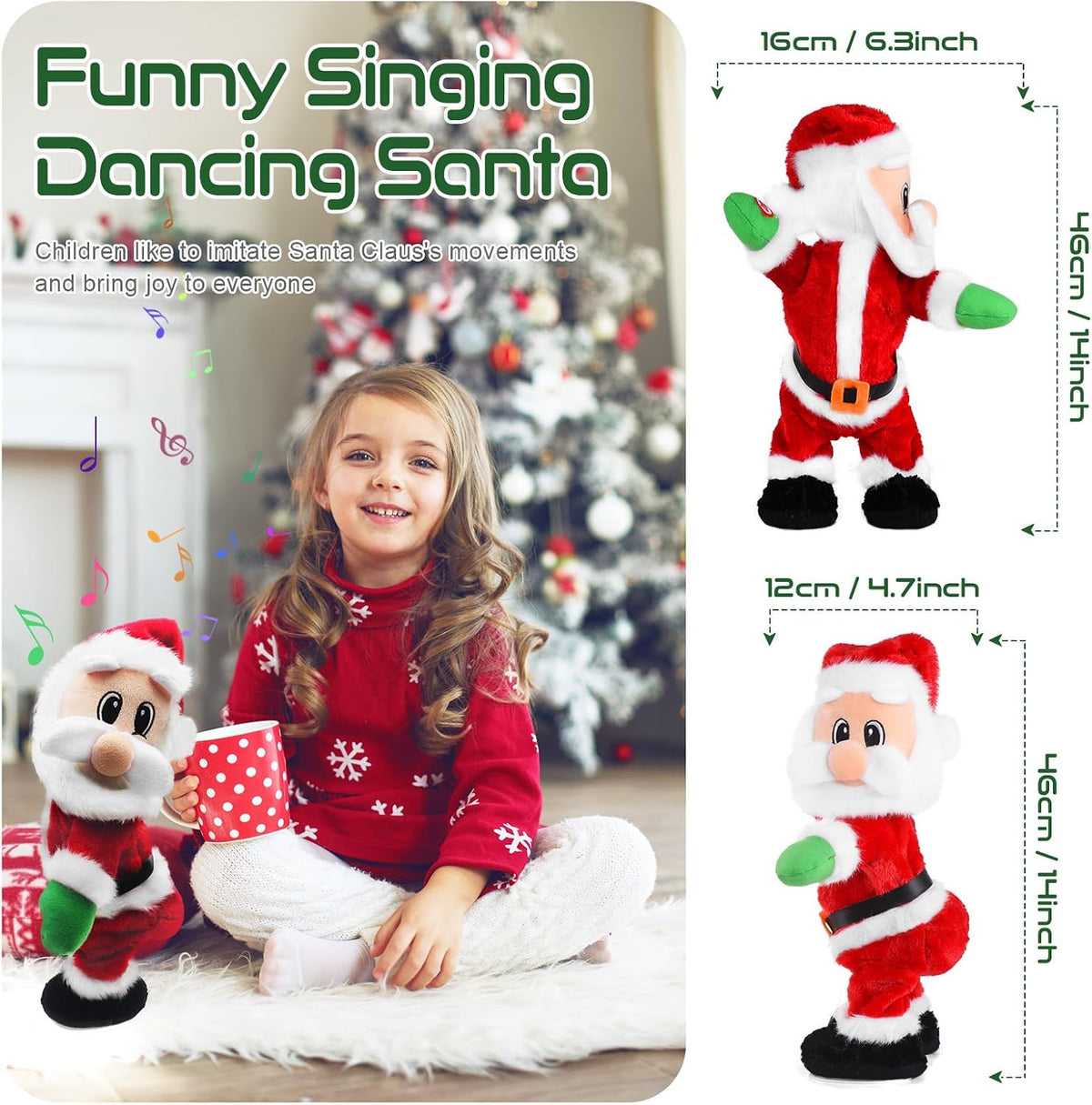 Twerking Santa Claus, Booty Shaking Dancing Santa Claus with Music