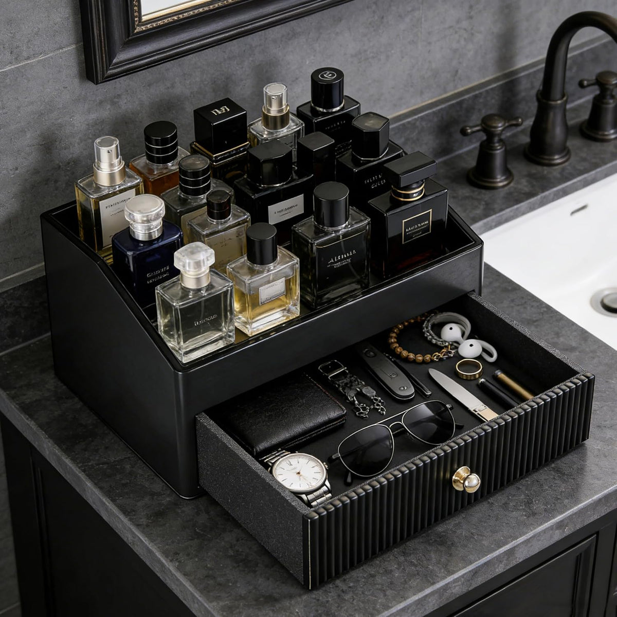 Cologne Organizer for Men,Cologne Stand,Organizador De Perfumes,Estante Para Perfumes,Dresser Organizer Countertop,Mens Bedroom Essentials,Gifts for Men,Mens Valentines Day Gifts